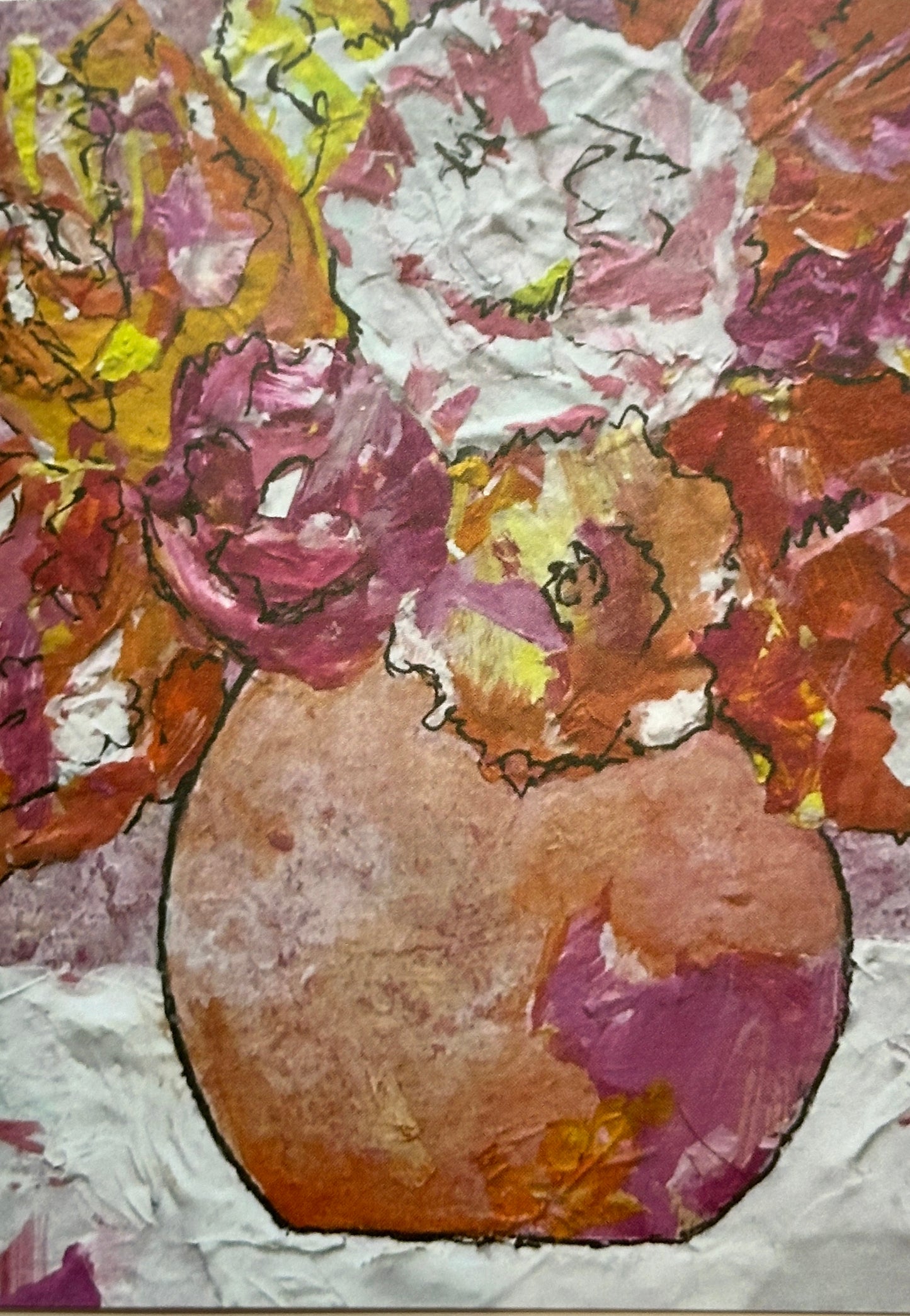 FLOWERS & VASES, 5 greeting cards/set