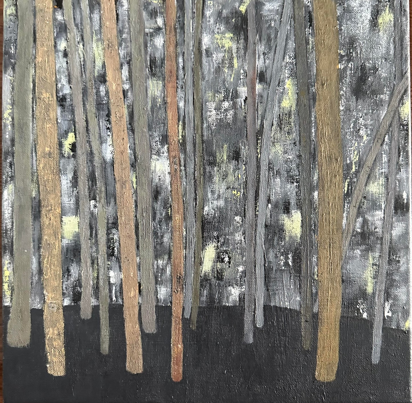 Light abstract postcard with luminous tones and natural landscape elements by B. Disckind