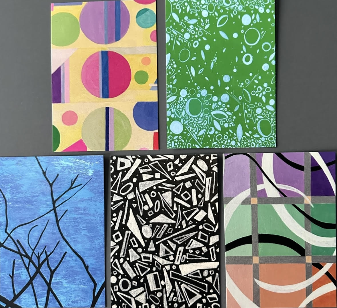 LINES & SHAPES, 5-postcard set