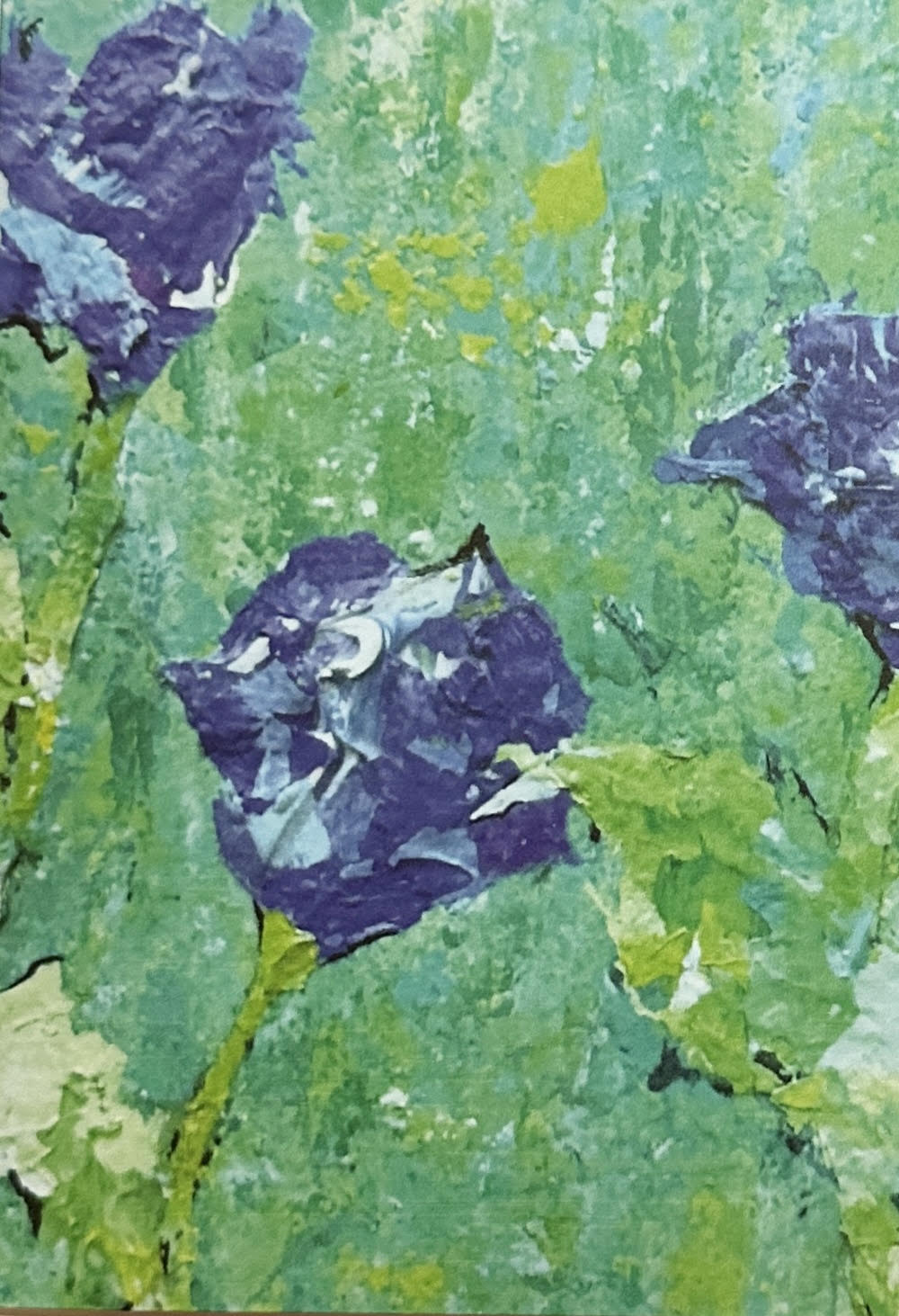 BLOOMS & BLUE, 5 greeting cards/set