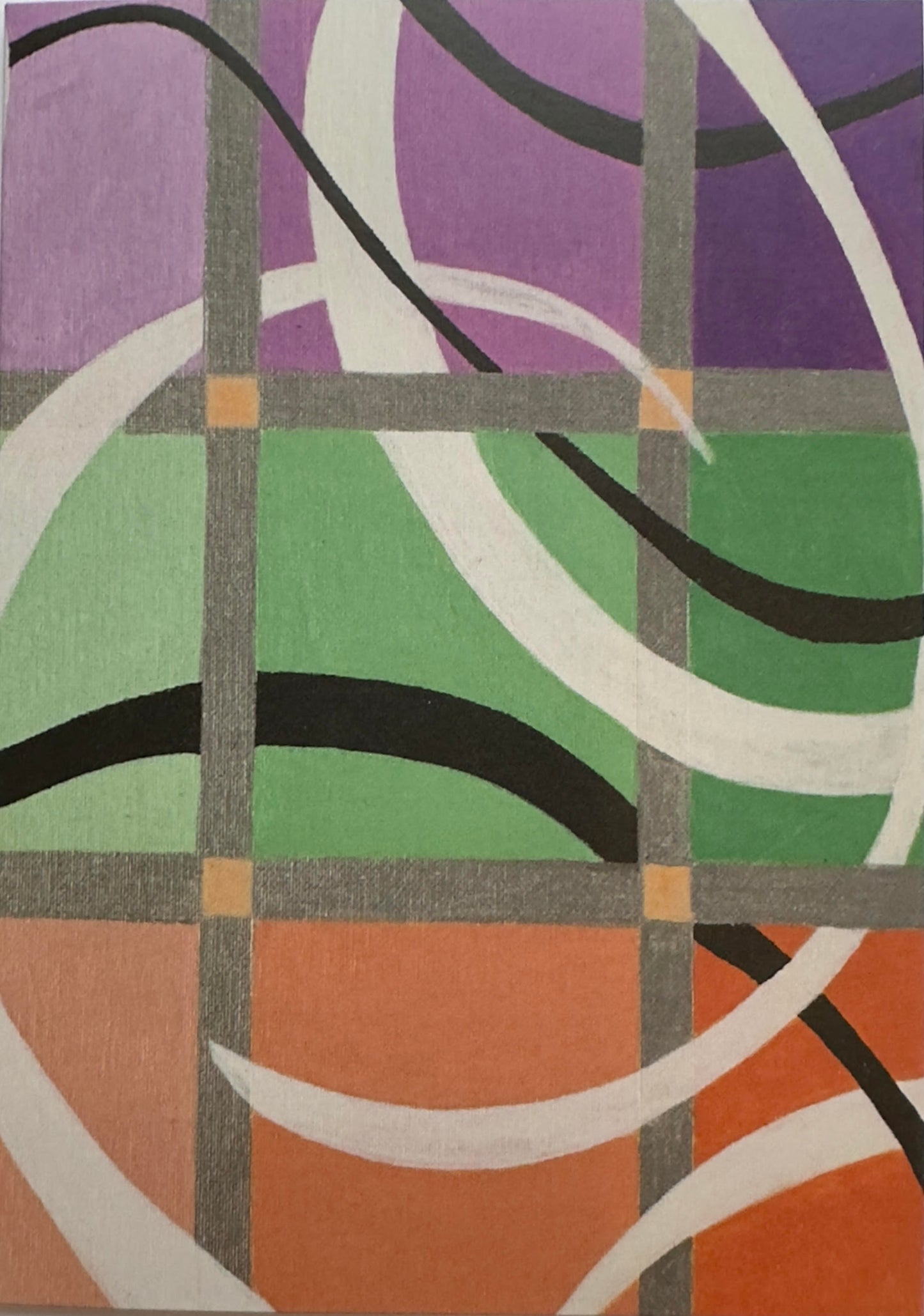 CIRCLES & SQUARES, 5 greeting cards/set