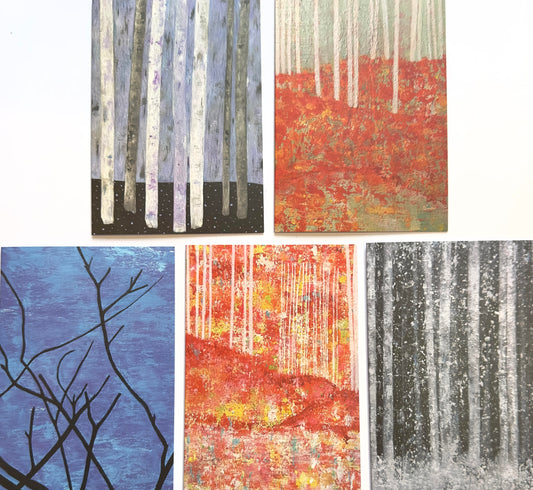 TREES & TREES, 5 greeting cards/set